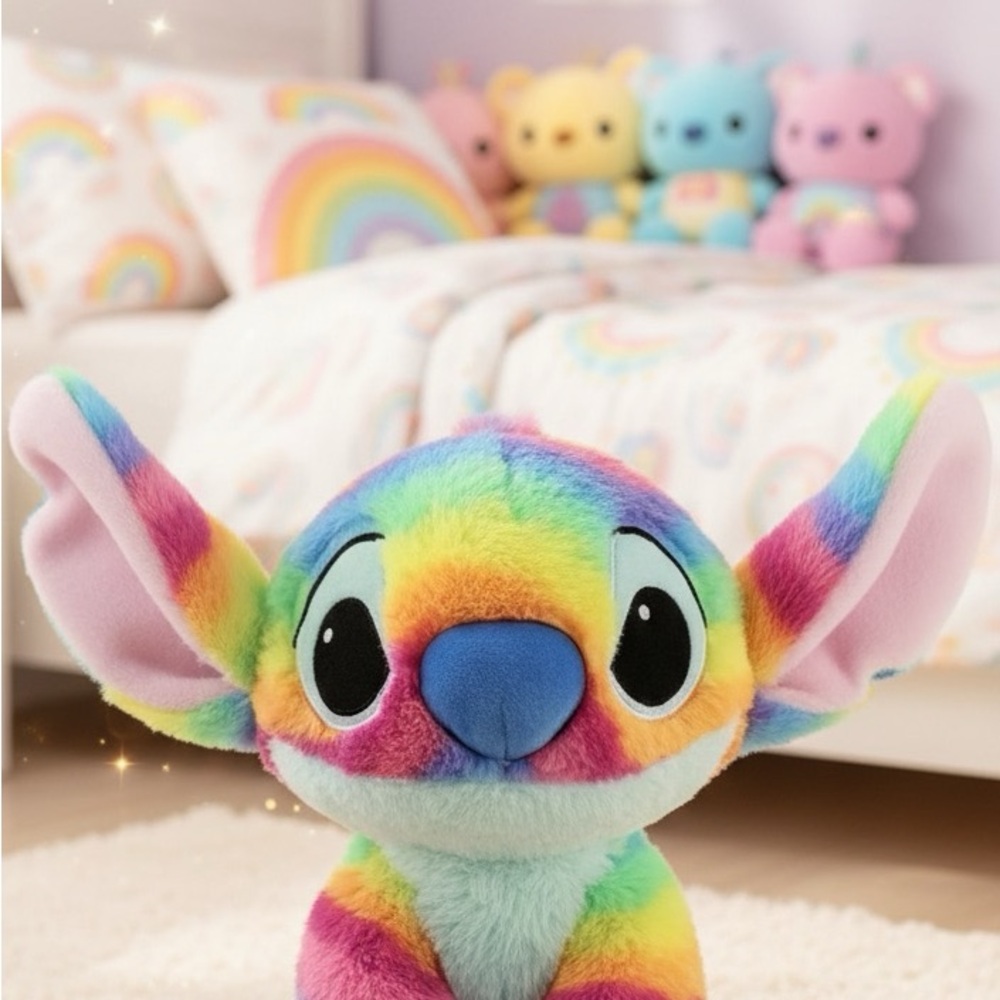 Disney Rainbow Stitch Plush Toy
